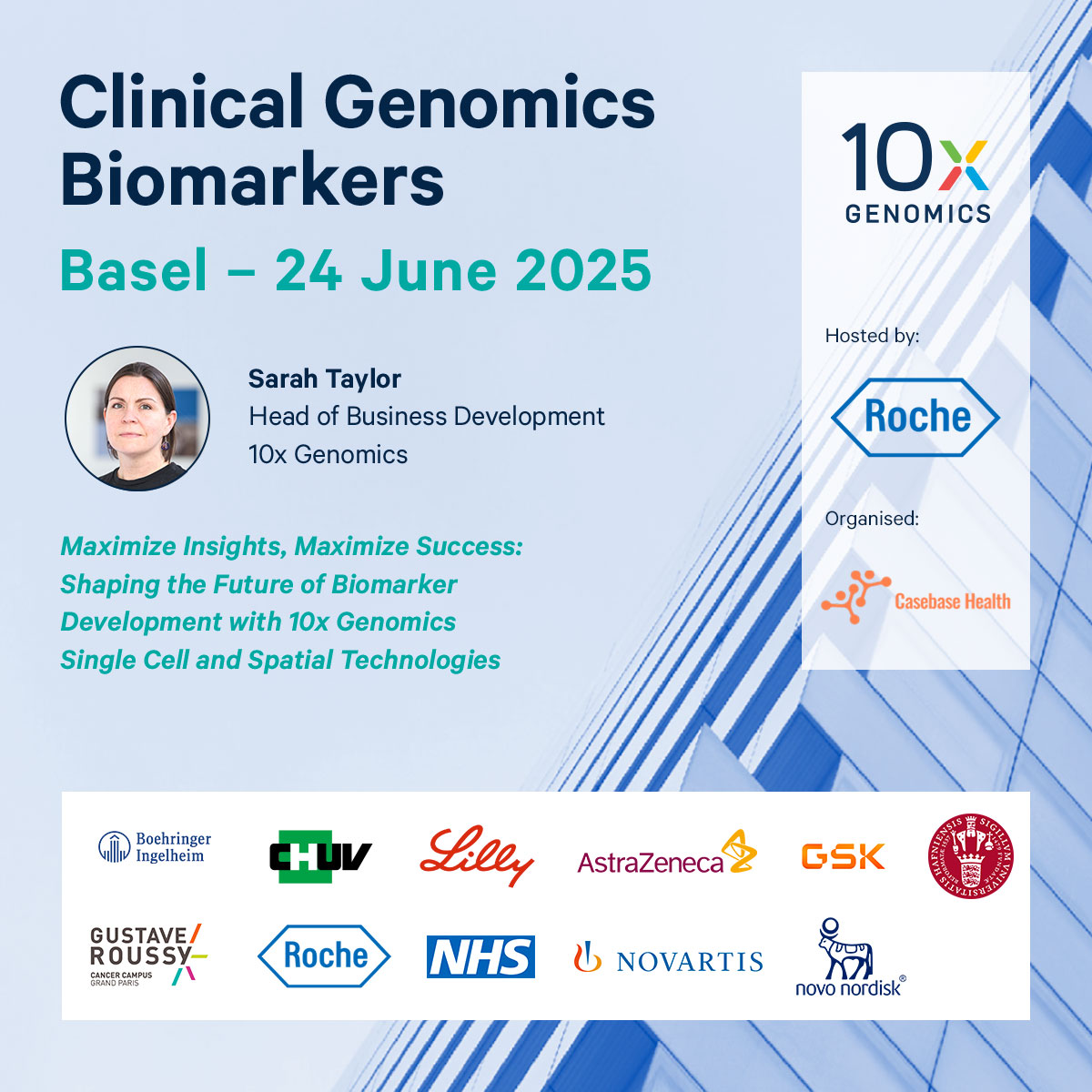We’re heading to the Clinical Genomics Biomarkers Conference on June 24! Visit Booth #1 to see how our #singlecell and #spatialbiology tools are advancing biomarker discovery.
Don’t miss Dr. Sarah Taylor’s talk at 12:25 PM. Details: bit.ly/4l2rwd2