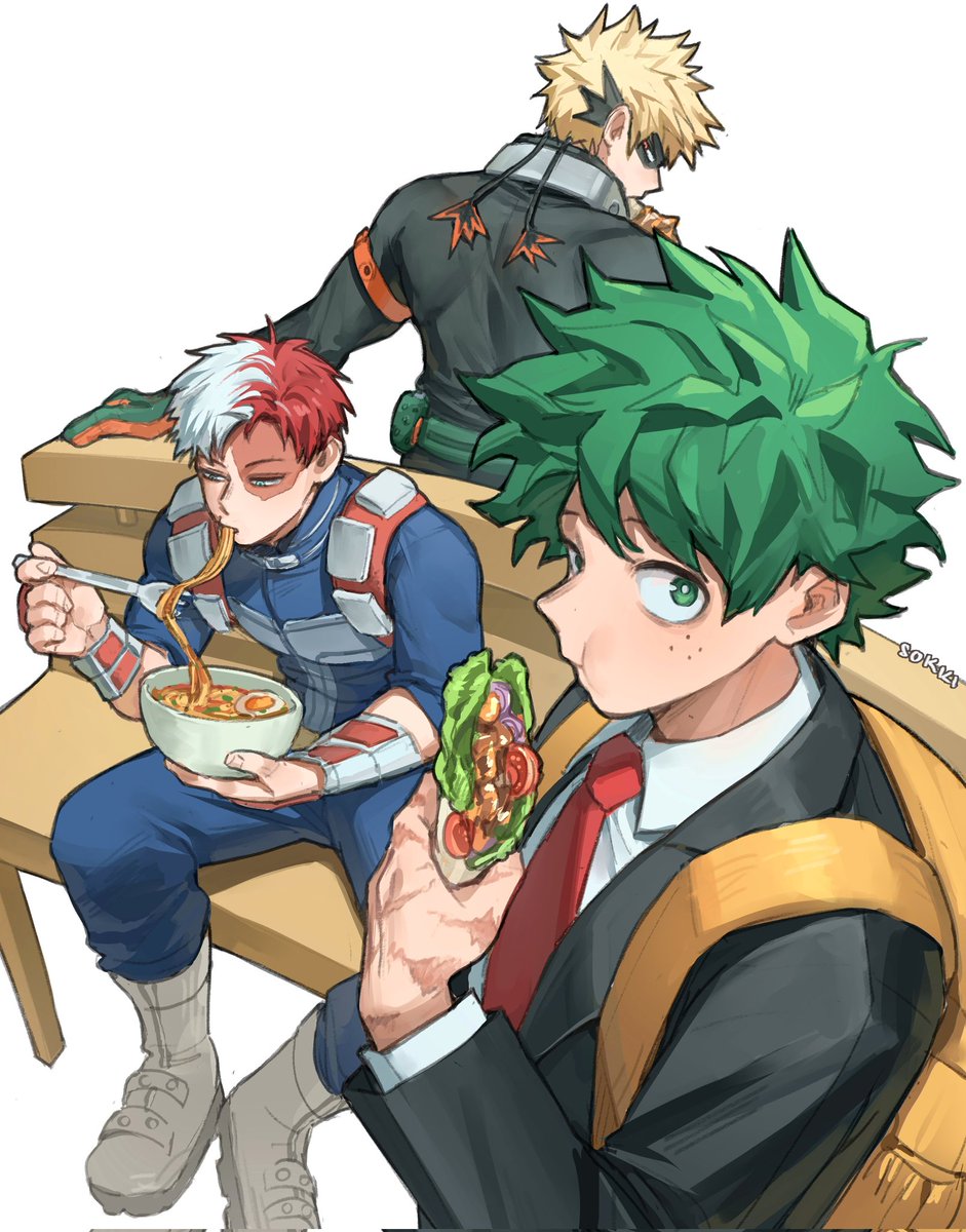 recta02's tweet photo. #MHA #ヒロアカ

I think It’d be cute if they just randomly hung out and ate their own go-to food https://t.co/ZQWwO8LAh6