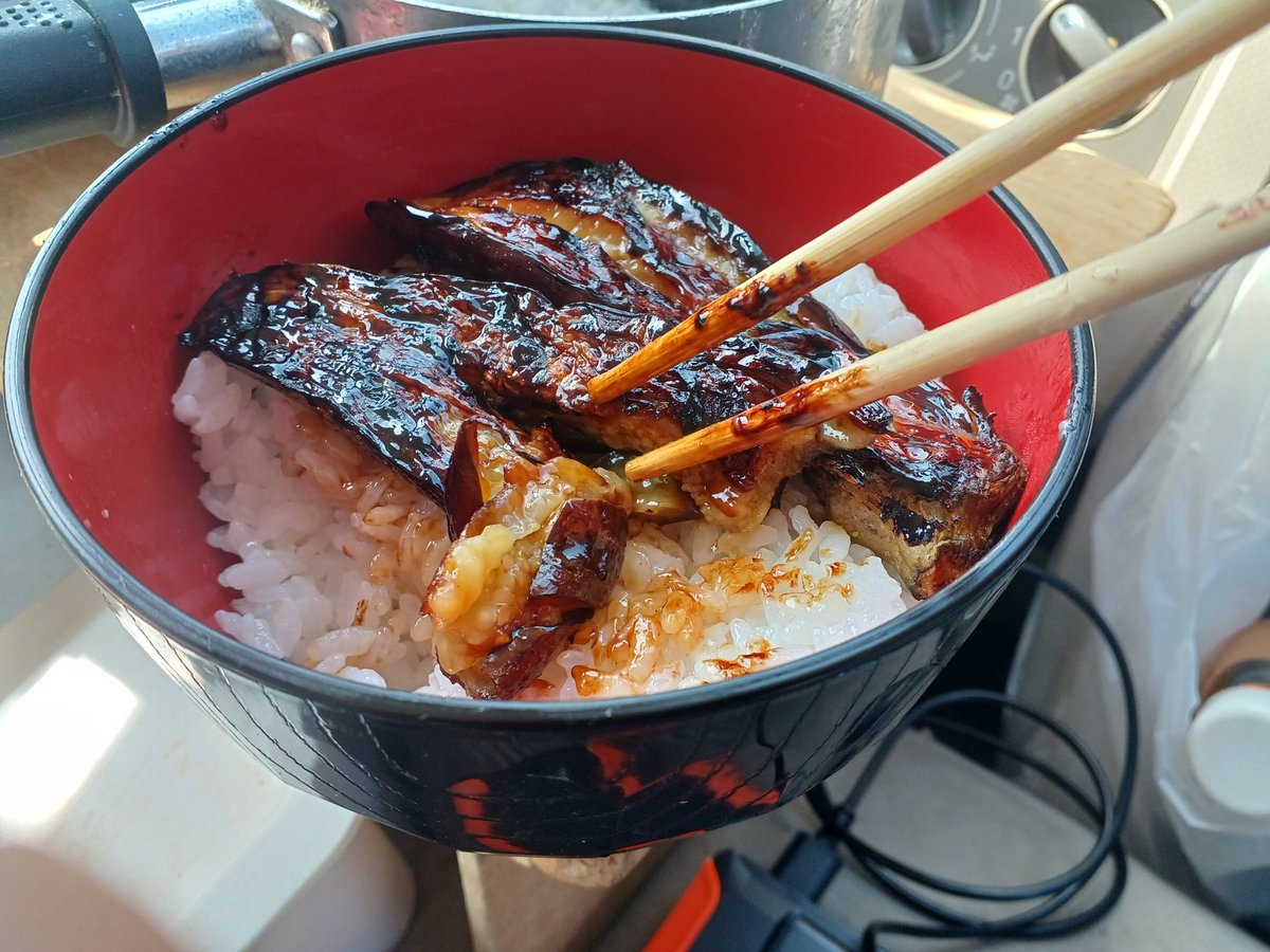 ozsystem315's tweet photo. @waheifreiz スミマセン。茄子です。
ホットサンドメーカーで焼かれてホクホクです。うなぎのタレに絡ませると、うな丼を食べた気になります。 https://t.co/jAHGhERfHs