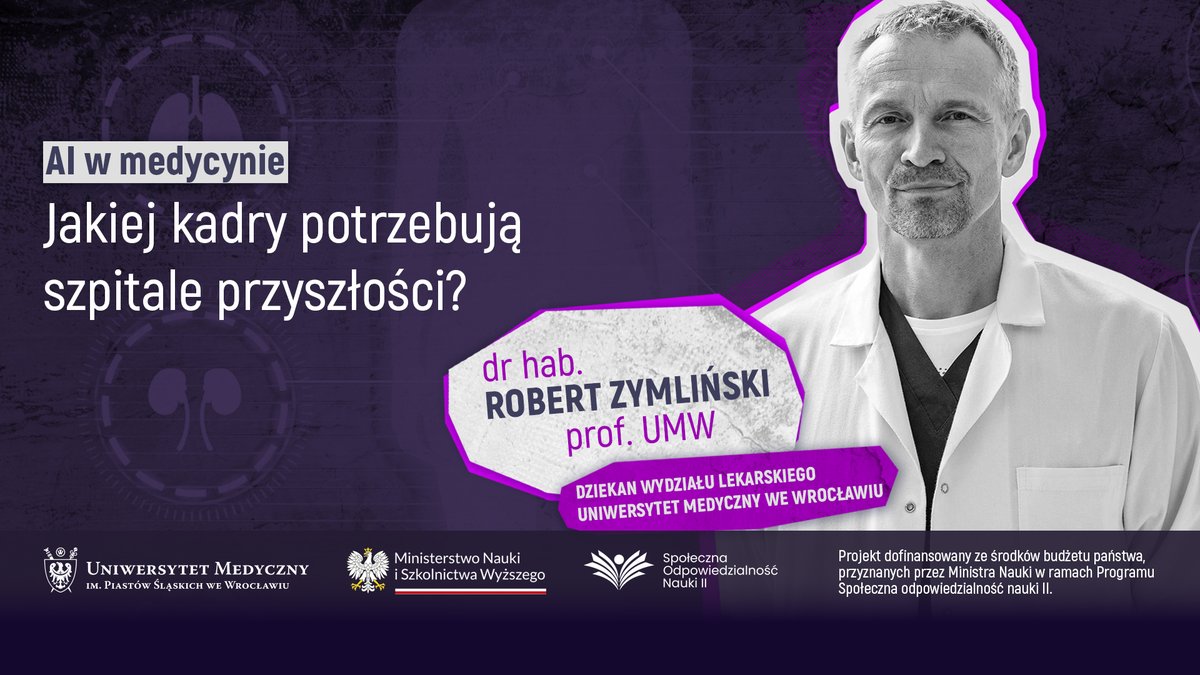 umed_wroc's tweet image. How can doctors and AI work together to serve real patient needs?
In the first episode of #POWERcast, Prof. Robert Zymlinski shares a medical perspective on tech in healthcare. 🎧
🔗 tiny.pl/nj_kbddy 
#UMW #AIinMedicine #MedTech #HealthcareEthics #DigitalHealth