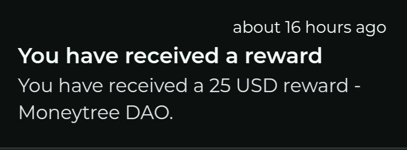 linuxz69's tweet image. Just received my 25 USD reward from  @Moneytree_games
as a VIP on @MoneyTreeDAO! First week, first payout #MoneyTreeGames #MoneytreeDAO #Reward 
If you wanna know something details, just dm me , I&apos;ll kindly explain about it by details