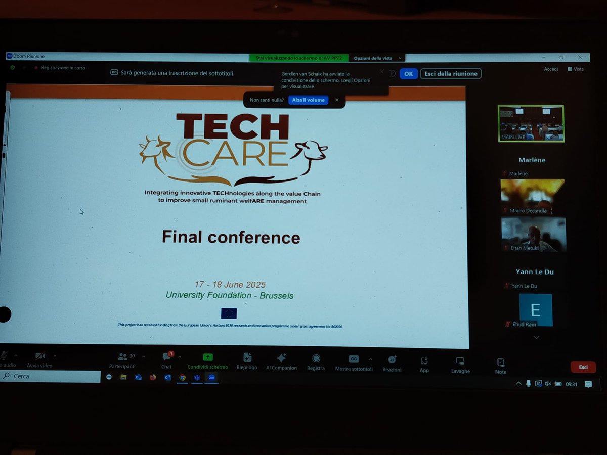 📢TechCare Final Conference has just started at University Foundation in Brussels! 🇧🇪The coordinator Claire Morgan-Davies welcomed the participants and gave an overview of the project!🐐🐑Now go on with the presentations! Looking forward to a day full of inspiring discussions!💪