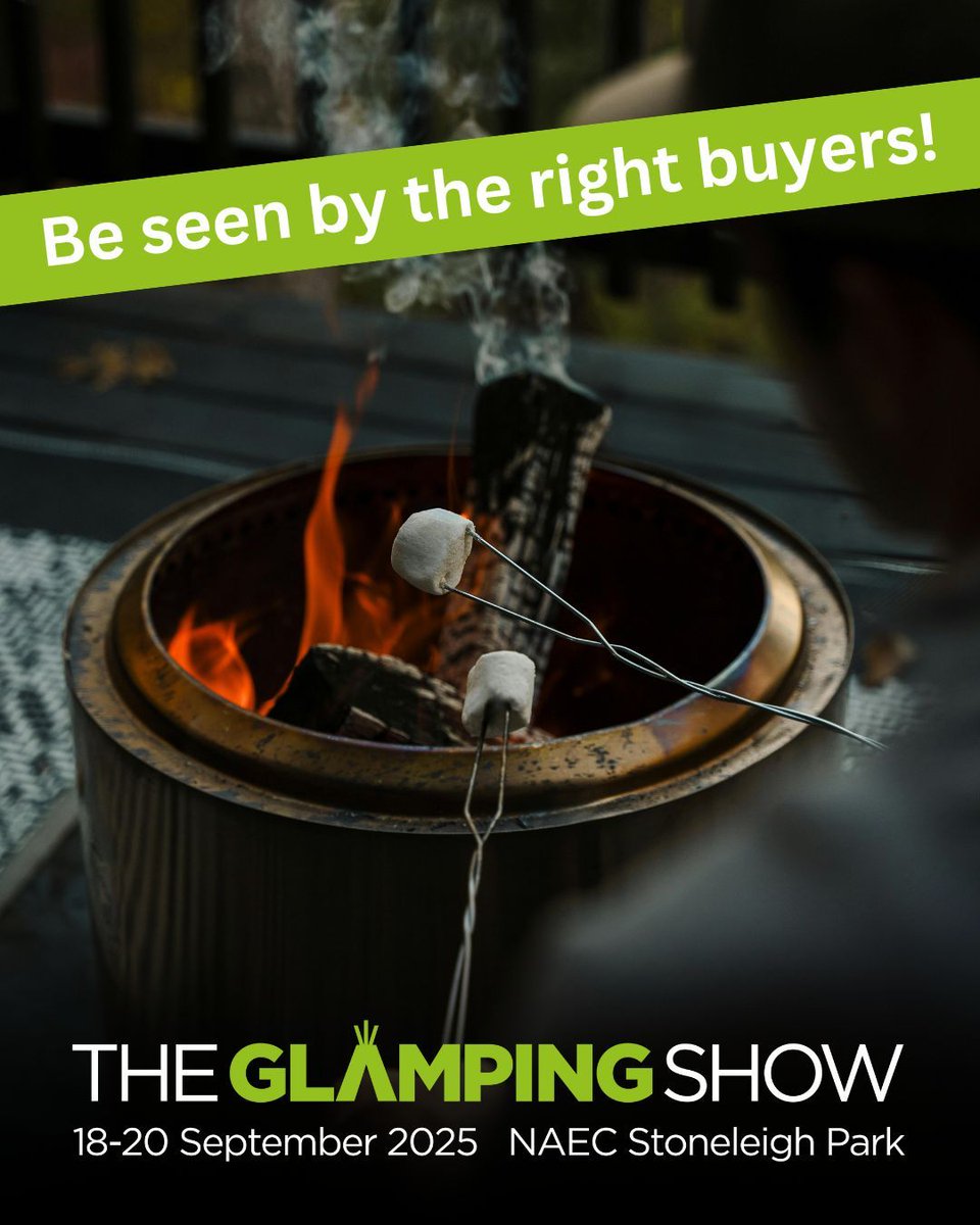 Glamping suppliers – your audience is waiting! 🌟 
The Glamping Show 2025 is back from 18-20 Sept at NAEC Stoneleigh, and it's where thousands of buyers come to discover the next big thing in outdoor hospitality.
🚨 Secure your space now!
👉 theglampingshow.com/exhibit/why-ex…
