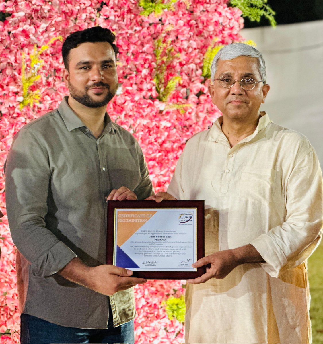 Subhajit Pal (@subhaji30218581) on Twitter photo <a href="/pdfiisermohali/">Biology-PDF IISERM</a> <a href="/DBS_IISERM/">Dept. of Biological Sciences (DBS), IISER Mohali</a> <a href="/usbumer1/">Umer Saleem</a> <a href="/Kavita_Babu_/">Kavita Babu</a> <a href="/iiscbangalore/">IISc Bangalore</a> <a href="/IiserMohali/">IISER Mohali</a> I'm happy to share that, Dr. Umer has also been awarded the prestigious Alumni Association Leadership and Outreach award 2025. <a href="/pdfiisermohali/">Biology-PDF IISERM</a> <a href="/DBS_IISERM/">Dept. of Biological Sciences (DBS), IISER Mohali</a> <a href="/usbumer1/">Umer Saleem</a> <a href="/Kavita_Babu_/">Kavita Babu</a> <a href="/iiscbangalore/">IISc Bangalore</a> <a href="/IiserMohali/">IISER Mohali</a> I'm happy to share that, Dr. Umer has also been awarded the prestigious Alumni Association Leadership and Outreach award 2025.