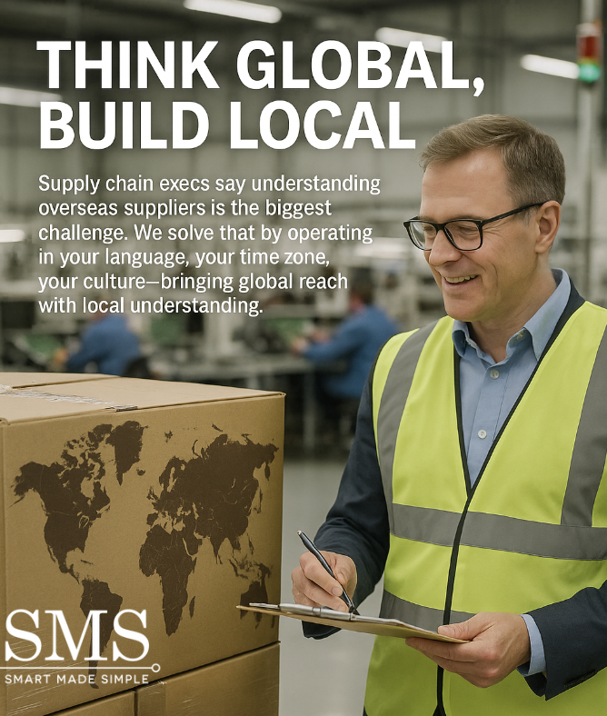 Supply chain execs say understanding overseas suppliers is the biggest challenge. We solve that by operating in your language, your time zone, your culture—bringing global reach with local understanding #ItsSmartMadeSimple #EMS  smselectronics.com #Nearshoring