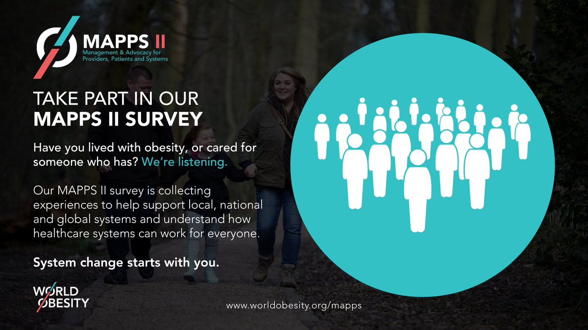 Have you lived with obesity, or cared for someone who has? We want to hear from you.

Our #MAPPSII survey is collecting experiences to better understand how healthcare systems can work for everyone.
 
System change starts with you. Take part today.

👉 surveymonkey.com/r/MXHPT8Y