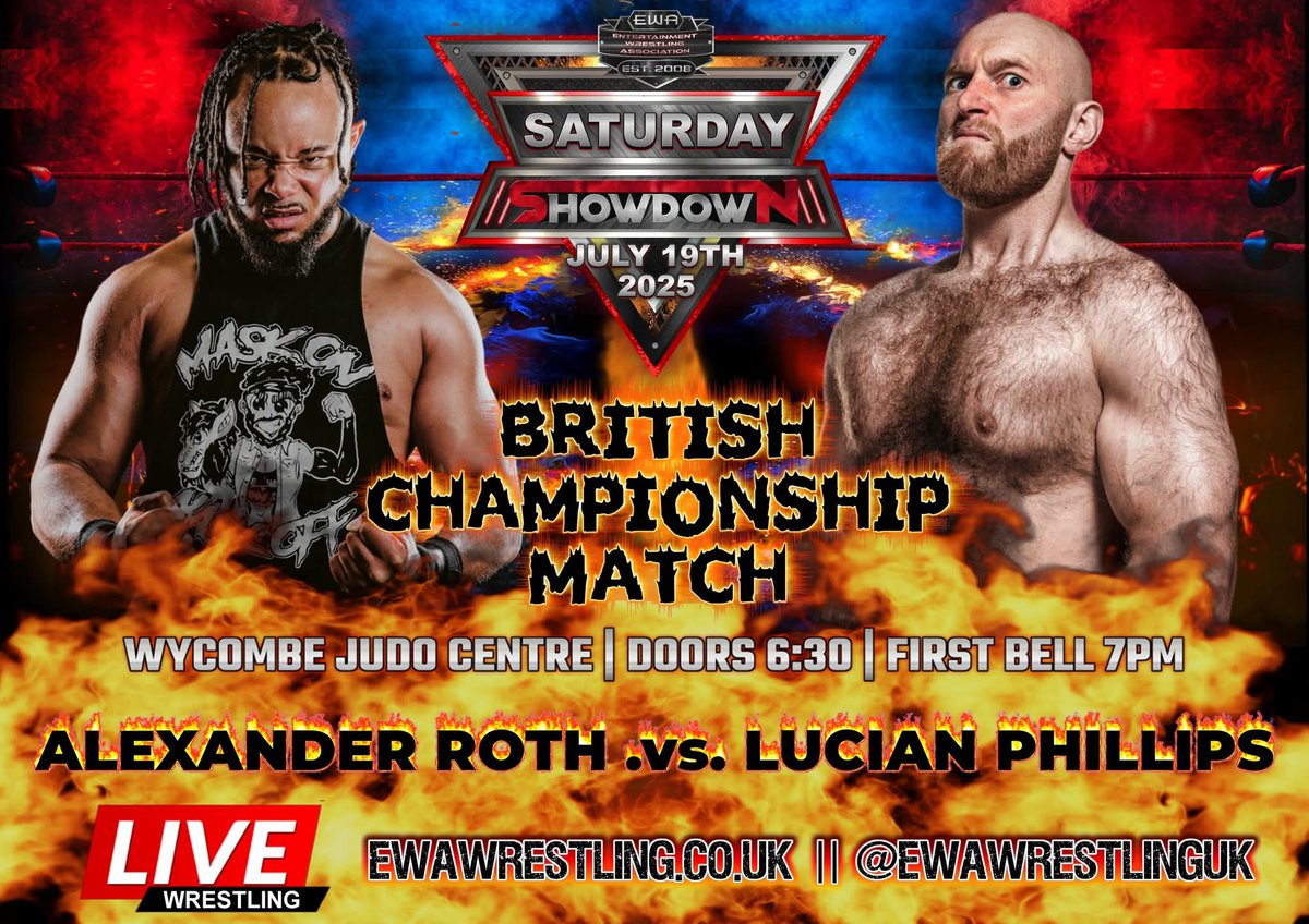 Alexander Roth, looks to regain the EWA British Championship, from the unpredictable, Lucian Phillips.
 
The last time these two locked horns, it was heart vs strength, technical prowess vs power. we imagine this time around, neither one will hold back.<a href="/A_Roth7/">Multiversal</a>
<a href="/LucianPhillips3/">Lucian Phillips</a>