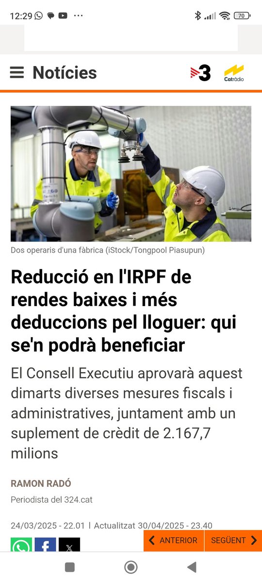Fer demagògia és sortir amb fanfàrries de deduccions IRPF per exemple passar d 300 a 500€ deducció lloguer i després no ser veritat <a href="/aliciarll/">Alícia Romero 💜</a>
I <a href="/som3cat/">3Cat</a> verificeu contingut. Oposició @junts sou el pito del sereno.