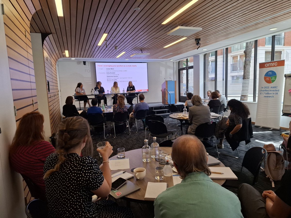 AMRC (@amrc) on Twitter photo We were joined by Stephanie Restivo from <a href="/SKC_UK/">Solving Kids' Cancer UK ๐</a>, Bryony Doughty from <a href="/MQmentalhealth/">MQ</a>, and Emily Reuben from <a href="/DuchenneUK/">Duchenne UK</a>, for our #AMRCSmallButMighty panel session s morning. A variety of topics discussed, including comms, impact, recruitment, decision-making and more. We were joined by Stephanie Restivo from <a href="/SKC_UK/">Solving Kids' Cancer UK ๐</a>, Bryony Doughty from <a href="/MQmentalhealth/">MQ</a>, and Emily Reuben from <a href="/DuchenneUK/">Duchenne UK</a>, for our #AMRCSmallButMighty panel session s morning. A variety of topics discussed, including comms, impact, recruitment, decision-making and more.