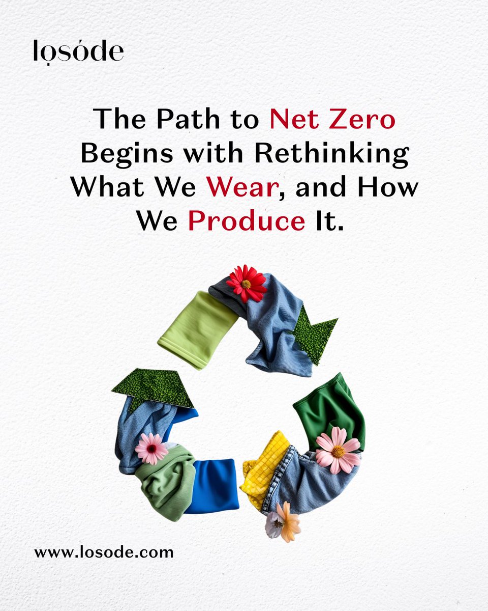 thisislosode's tweet image. The future of fashion is low-carbon, high-impact, and designed with both people and the planet in mind. 

Welcome to the Net Zero era.  

#NetZeroNow #FashionForFuture #SDG9 #Losode #Revolution #AfricaLeadsGree