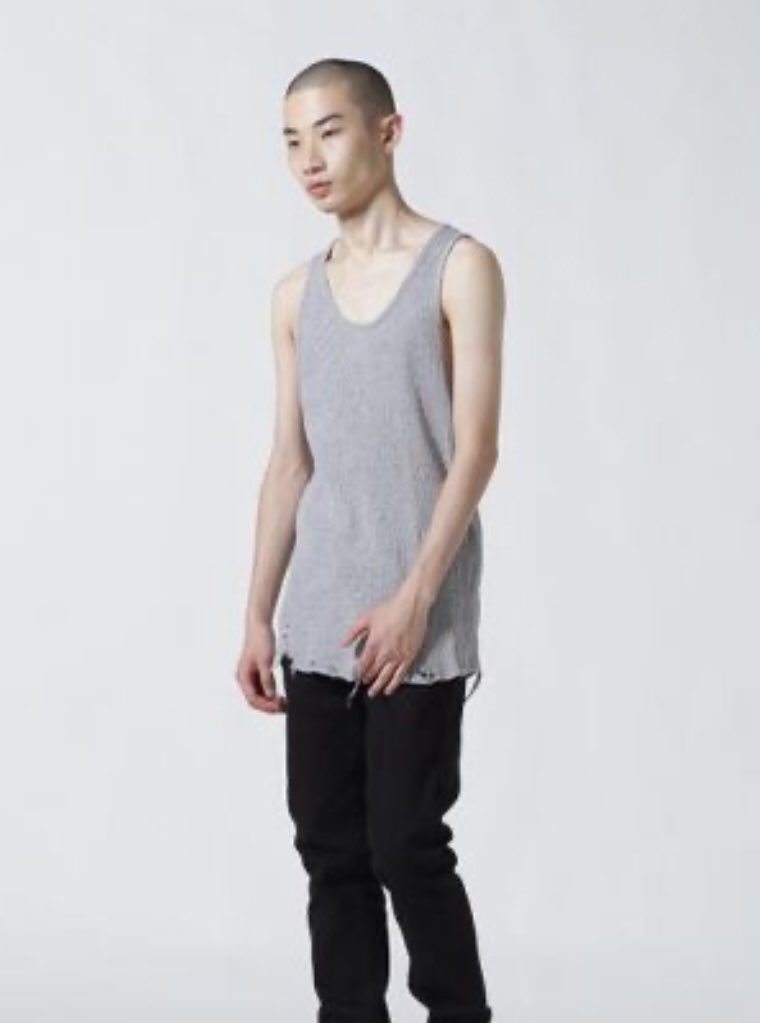 大希のタンクトップ ANCELLM／アンセルム／DAMAGE WAFFLE CREW TANK