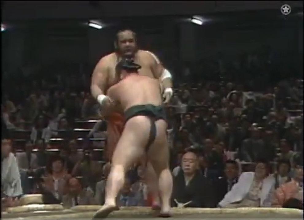 アーカイブ場所】 昭和59年五月場所 九日目。 十両12枚目の高見山は