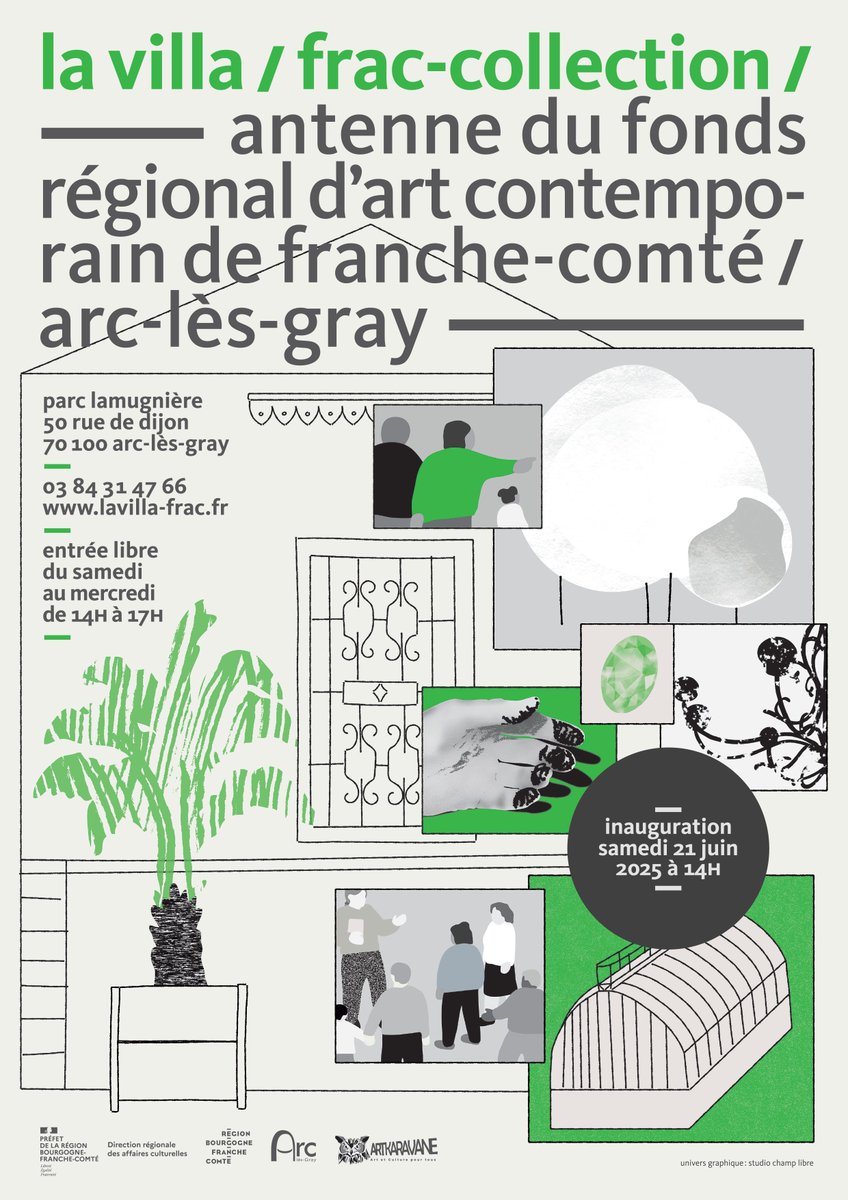 ✨INAUGURATION ✨

La Villa / Frac-Collection, antenne du Frac Franche-Comté ce samedi 21 juin à partir de 14h !

Toutes les informations : lesfrac.com/inauguration-l…