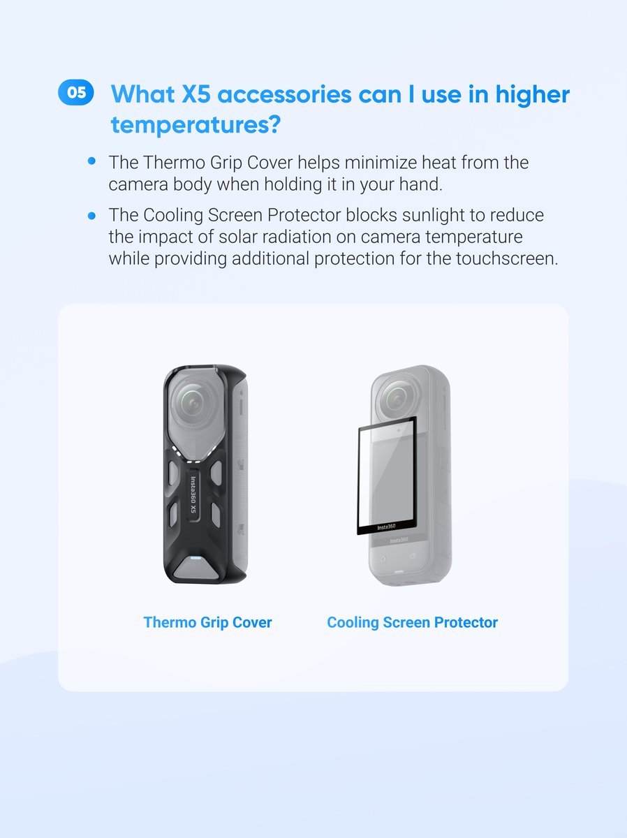 #Insta360 Stay Cool: Summer Camera Tips

Here are some pro tips to help manage camera overheating during these warm summer months 😉 (PS: it's normal!)