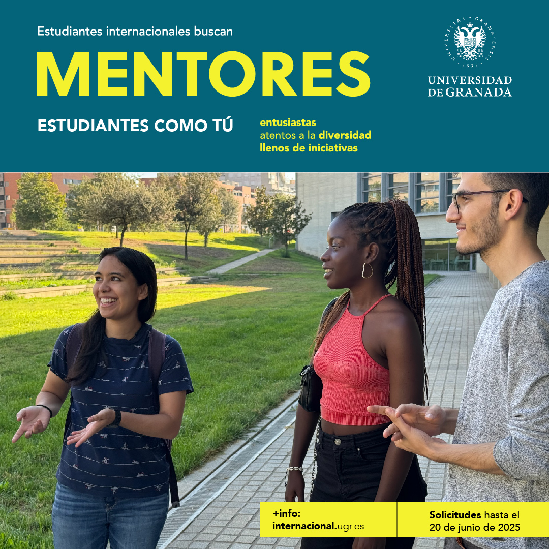 📣 Últimos días para inscribirte en el Programa Mentor de la #UGR ‼️

🤗 Únete y acompaña a estudiantes internacionales que vienen a vivir su experiencia en la Universidad durante el curso 2025/26 

📆 Hasta el 20 de junio

ℹ️ Infórmate: canal.ugr.es/noticia/progra…