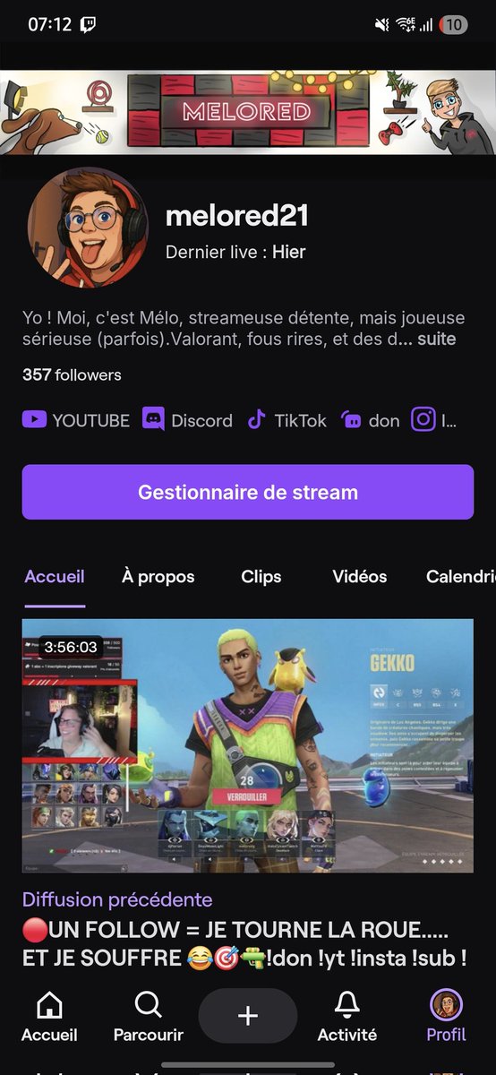 MeloredGame's tweet image. Nouveau concept : défis cadeaux lets'go venir jouer avec nous merci à tous je vous kiff
twitch.tv/melored21
#twitch #VALORANT #drole