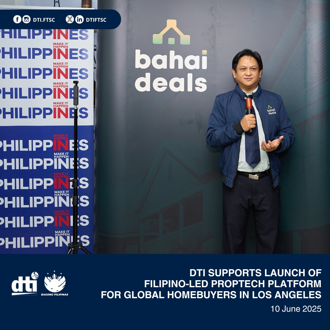 PHOTO RELEASE | DTI Supports Launch of Filipino-Led Proptech Platform for Global Homebuyers in Los Angeles

Read full story: tinyurl.com/4y44dxuj

#DTIForeignTradeServiceCorps