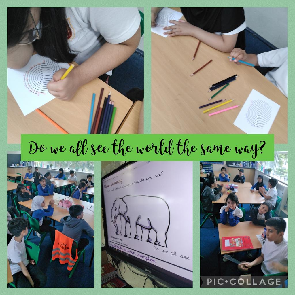 #year4 looked at optical illusions this week to discuss how different people see the world. #SACRE