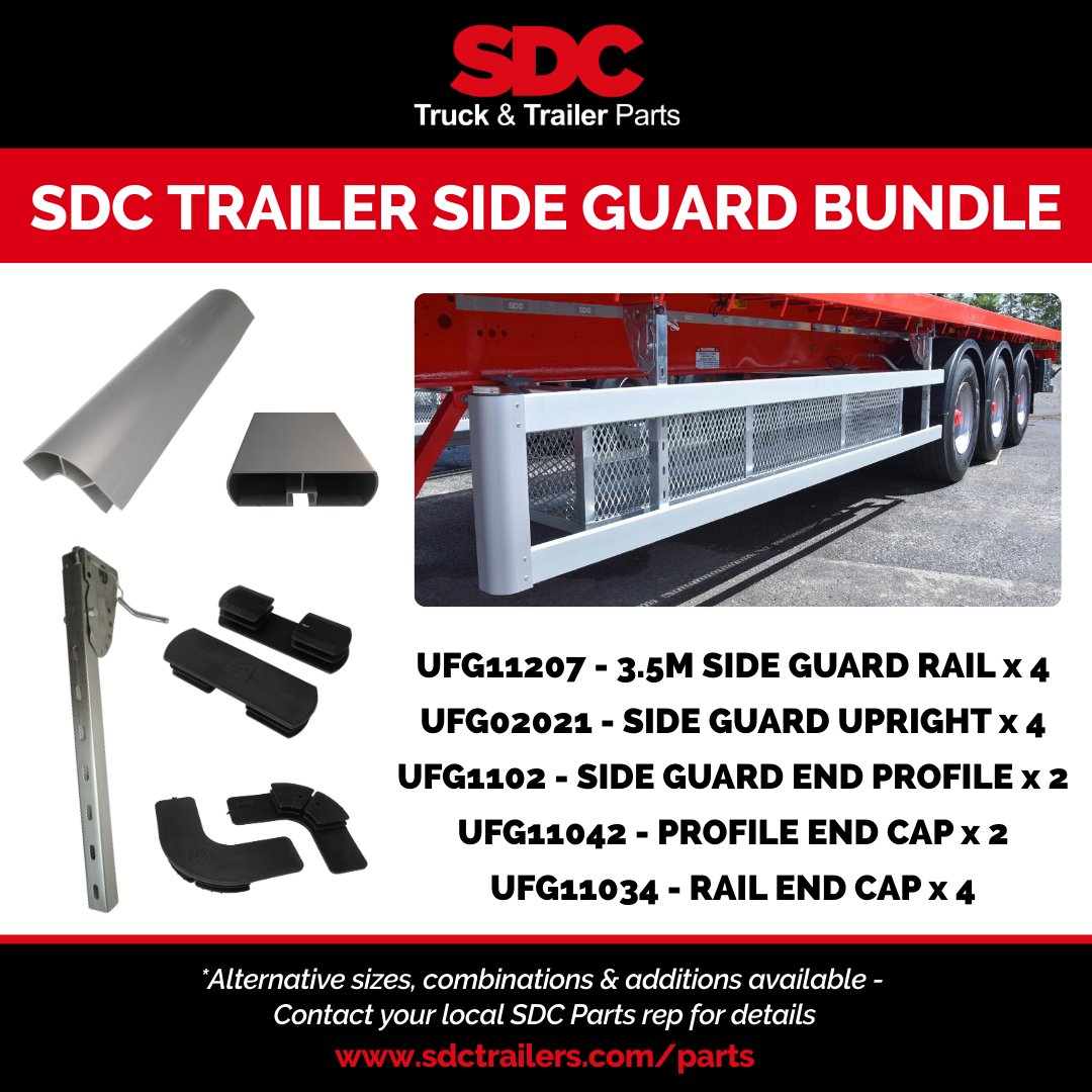 SDC TRAILER SIDE GUARD BUNDLE 
Ensure your trailer meets safety standards with our complete side guard Kit. Alternative sizes, combinations &amp; additions available.

⚙️ High quality original parts
🚚 Nationwide delivery

Get in touch ➡️ sdctrailers.com/contact/depart…