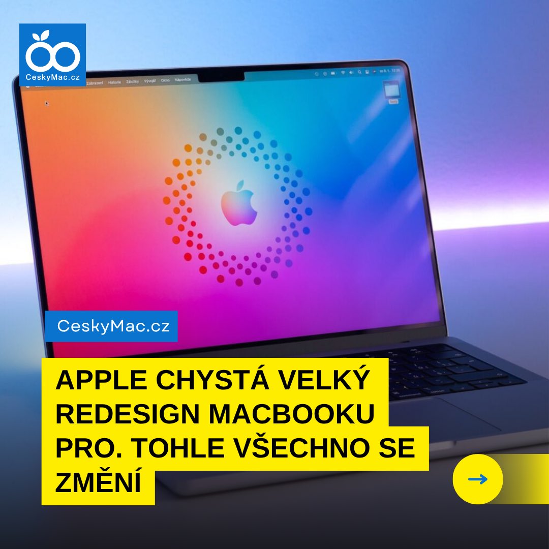 CeskyMac's tweet photo. Apple chystá velký redesign MacBooku Pro na rok 2026: OLED displej, štíhlejší tělo s průstřelem a nový 2 nm M6 čip 💻✨ Perfektní mix výkonu a stylu. Připraveni na skok do budoucnosti? #MacBookPro #OLED #M6 #AppleCZ 

https://t.co/01IRjWDTQd https://t.co/IOeiopPFuu