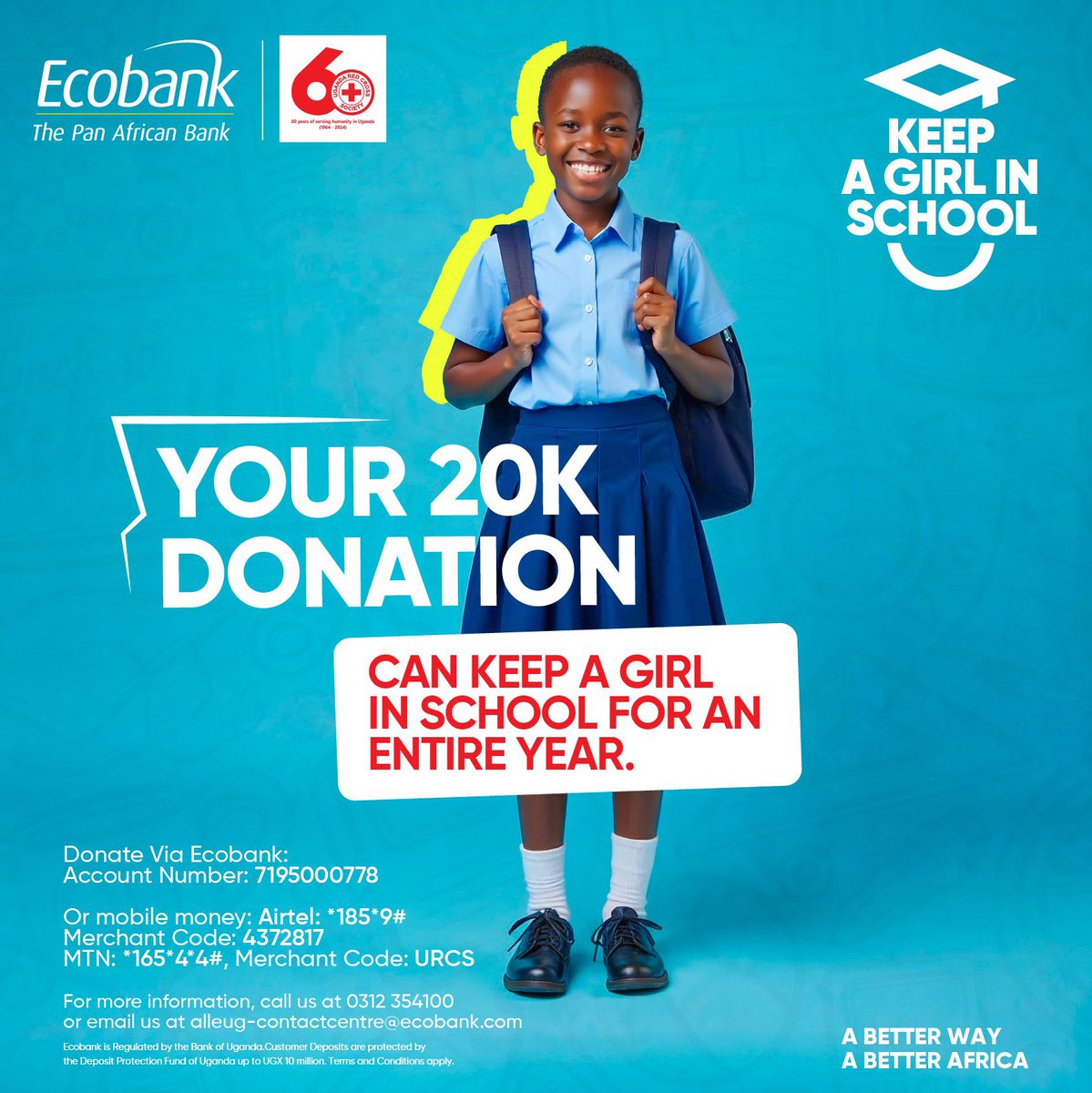 Just UGX 20,000.

That’s all it takes to keep a girl in school for an entire year. That’s one less lunch out, but for a girl somewhere, it’s a whole year of dignity, learning, and hope

Let’s do this together. Let’s sponsor a future.

#ABetterWay #KAGIS