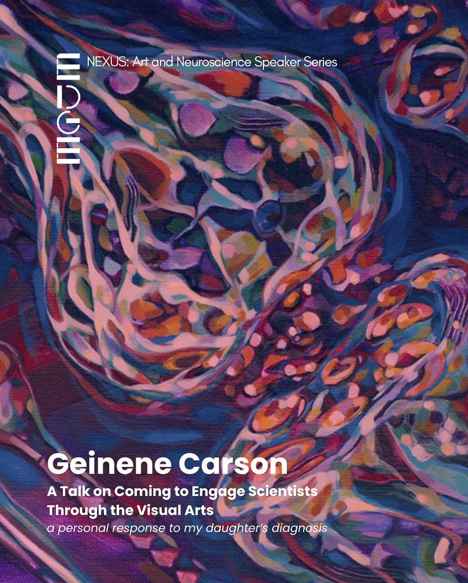 🎨🧠 Join us online June 30, 7–8:30pm CEST for the next NeuroArt Nexus with visual neuroartist Geneine Carson.

She’ll share how her daughter's rare diagnosis shaped her art–science journey.

🎟 Free for EDGE members, tickets:
 eventbrite.de/e/neuroart-nex…