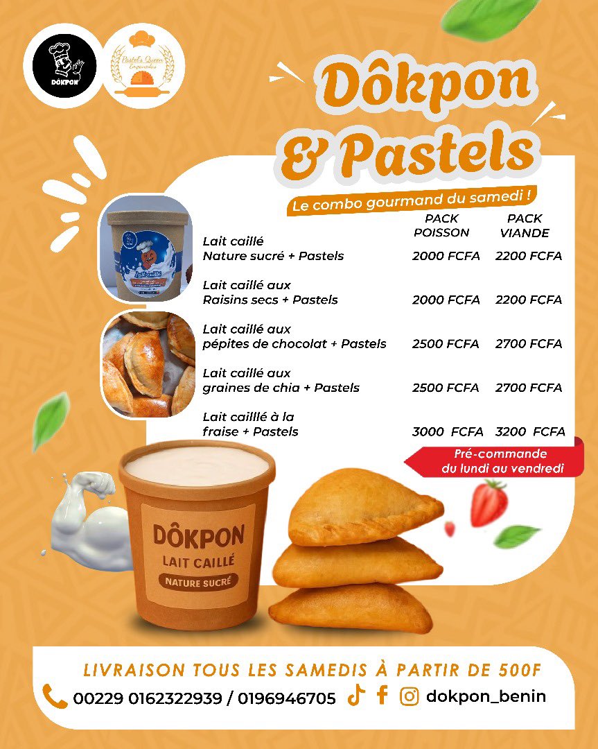 𝐋𝐞 𝐜𝐨𝐦𝐛𝐨 𝐢𝐧𝐚𝐭𝐭𝐞𝐧𝐝𝐮 𝐪𝐮𝐢 𝐯𝐚 𝐟𝐚𝐢𝐫𝐞 𝐟𝐫é𝐦𝐢𝐫 𝐭𝐞𝐬 𝐩𝐚𝐩𝐢𝐥𝐥𝐞𝐬 !🤤
 
Le pack gourmand du samedi, c’est des 𝐩𝐚𝐬𝐭𝐞𝐥𝐬 𝐜𝐮𝐢𝐭𝐬 𝐚𝐮 𝐟𝐨𝐮𝐫 𝐞𝐭 𝐮𝐧 𝐥𝐚𝐢𝐭 𝐜𝐚𝐢𝐥𝐥é 𝐃Ô𝐊𝐏𝐎𝐍 𝐬𝐞𝐥𝐨𝐧 𝐭𝐨𝐧 𝐠𝐨û𝐭. Tu vas surkiffer ! 😋