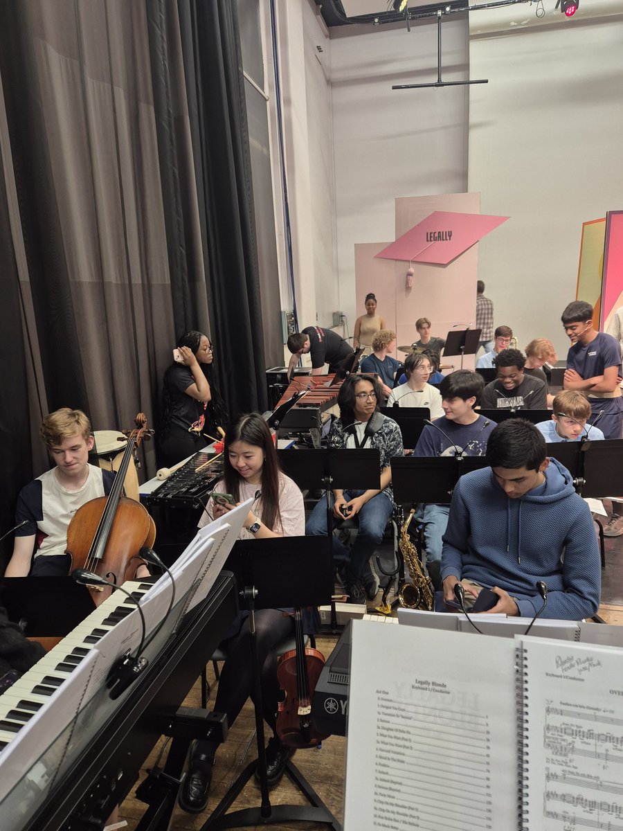 Ready for the tech run of Legally Blonde! If you havent got tickets yet - book them - it is going to be awesome!!! And our musicians are fabulous! <a href="/DartfordGS/">Dartford Grammar</a>