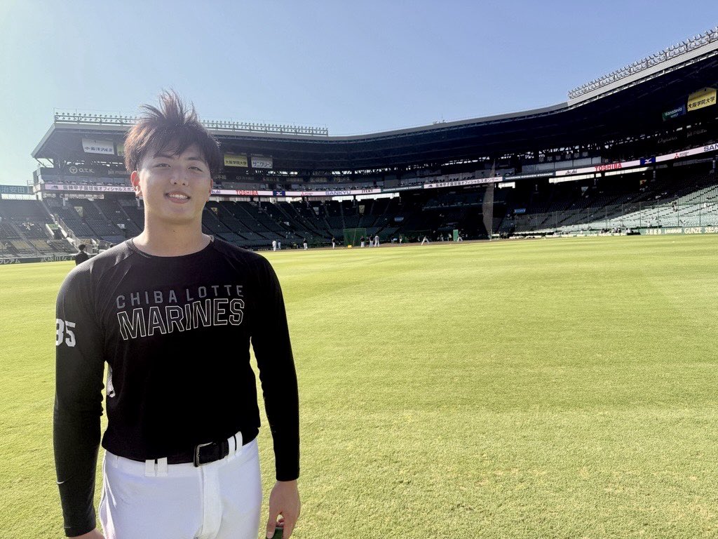 chibalotte_pr's tweet photo. 明日の予告先発は #田中晴也 投手。
「高校時代は甲子園で悔しい思いをしたので、3度目の正直です！」と気合を入れていました。
#chibalotte #広報 https://t.co/uXiMwejPo0