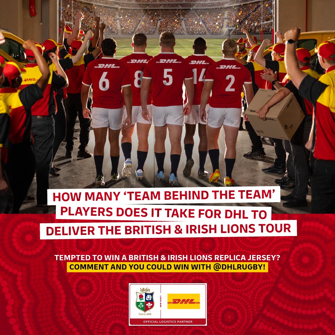 Think you can unlock the answer? Drop your guess in the comments and you could WIN a British &amp; Irish Lions replica jersey. ​

#TeamBehindTheTeam #DHLDelivers