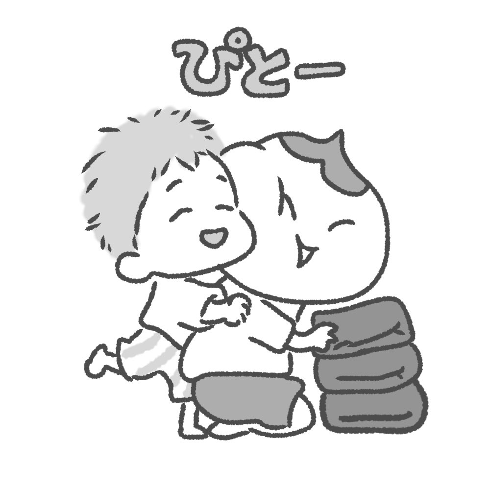 rikkun030's tweet photo. 2025.6.17(3歳2ヶ月)
怒鳴らない育児頑張り中でございます

りっくんがひっついてきました
わ、わかりやすい…
#育児絵日記 ＃1コマ漫画 
#3歳 https://t.co/u4bfQNscZG