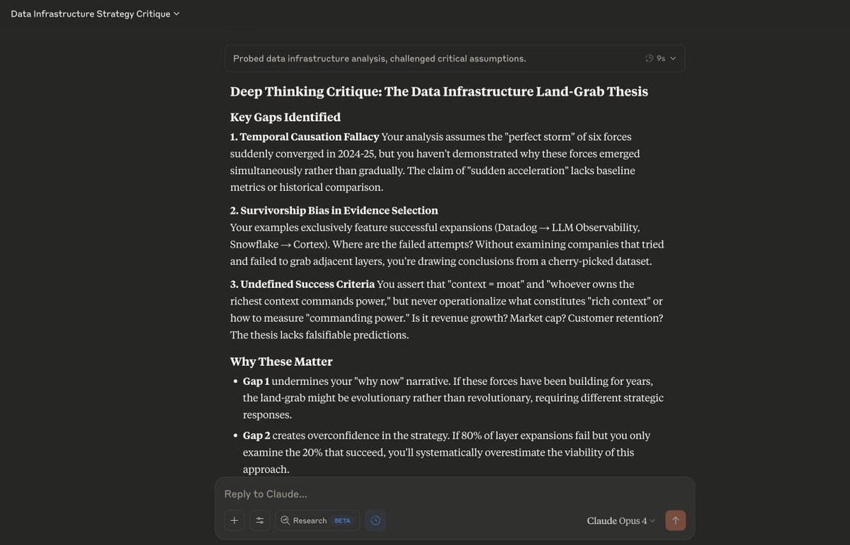 manasjsaloi's tweet image. What do you do when you have a highly capable research assistant who is smart, can reason well, and has been trained on world knowledge, but is a bit too agreeable?
You delegate tasks, brainstorm with them, and take their help in structuring your thoughts.
But they might be…