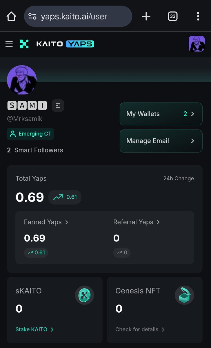 Eryx_rebirth's tweet image. Finally finally...... I&apos;ve gotten my first yap 😱

I&apos;ve been yapping for months and now with full confidence I can say I&apos;m out of Kaito Jail

It may seem small to you but to me it means a lot.

Thank you @MagicNewton and it&apos;s amazing community 

Now we have to go harder 

GNewt.