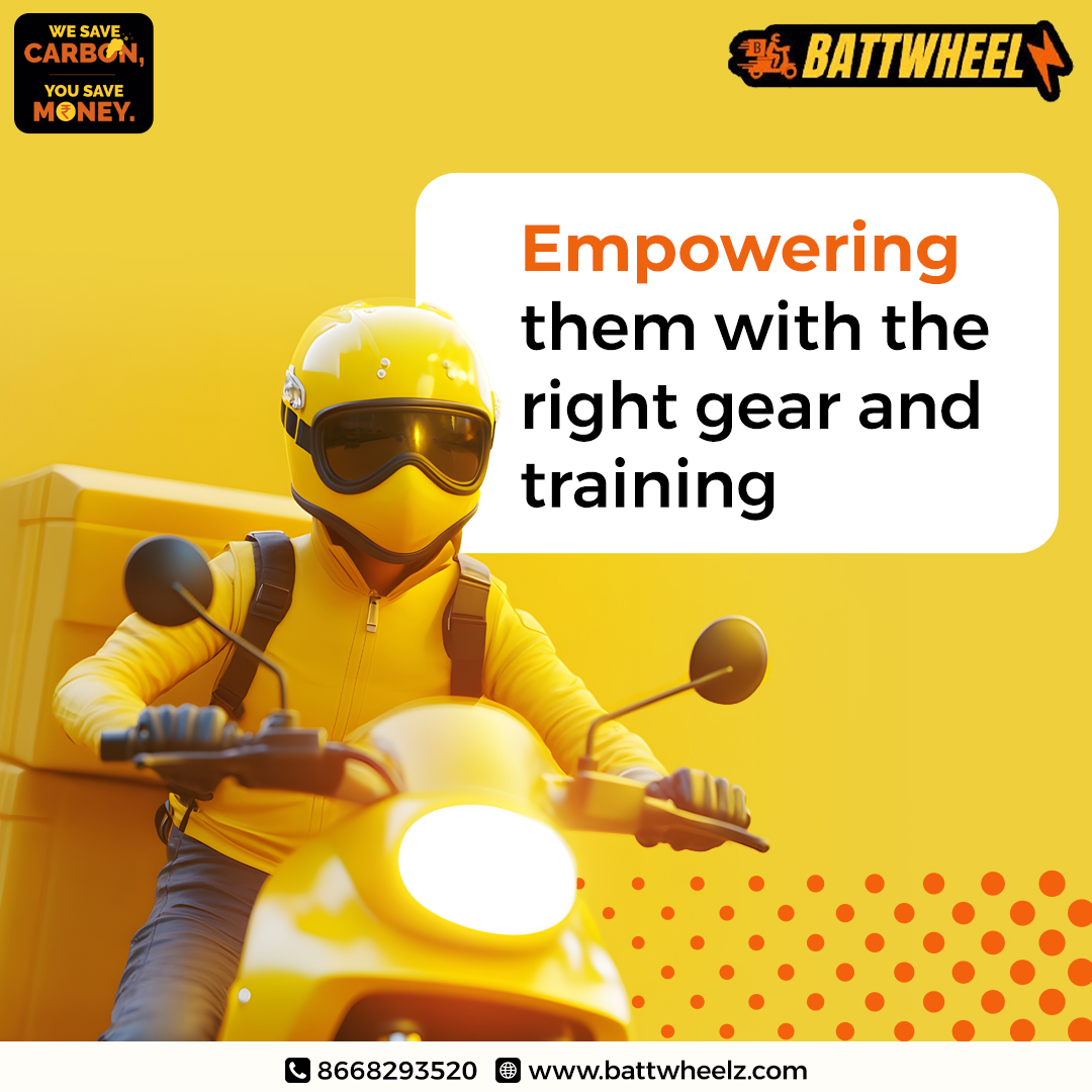 Battwheelz1's tweet image. At Battwheelz, rider safety isn't just a priority—it's our commitment. 🚴‍♂⚡
As we revolutionise the way we think about logistics, we ensure that our riders are equipped with the best training and safety gear. #RiderSafety #SafetyFirst #EVLogistics #SafeRides