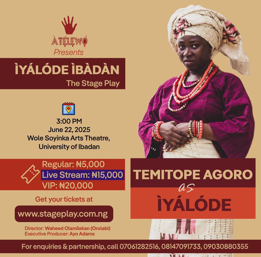 “Asani, would there be livestream for Iyalode”

Yes, there will be ans this is it!

Please do book your ticket to avoid sold out!☺️🙏🏻

My people in diaspora, over to you!

We are live!

#IyalodeIbadan