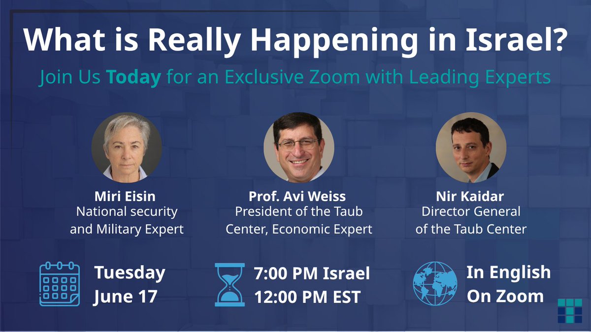 Taub Center in English tweet media