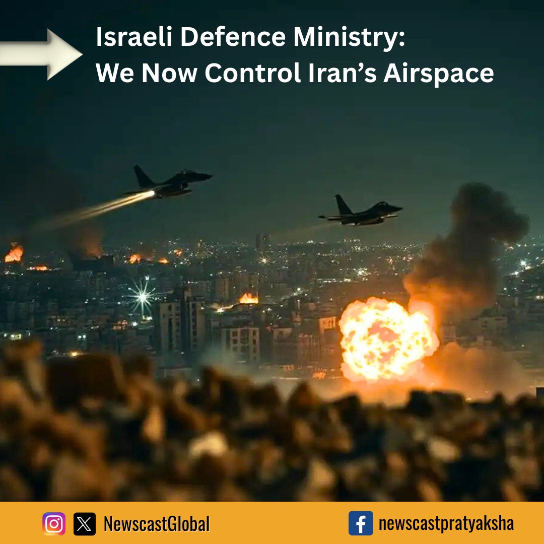 NewscastGlobal's tweet image. Iran launches a new wave of #MissileAttack on Israel on Monday, killing 5. @IDF claims #AirSuperiority over Iran, targeting #NuclearFacilities, missile factories, military bases, senior officers, scientists &amp;amp; fuel reserves. #IranIsrael dispute the extent of damage caused.