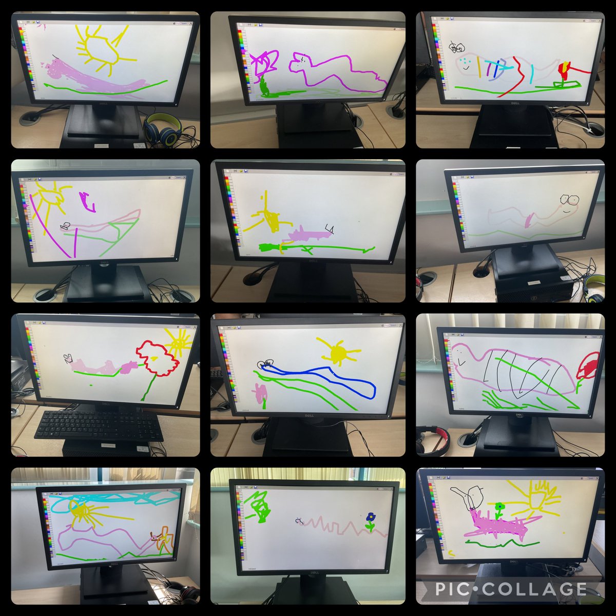 DowsonPrimary's tweet photo. We have loved going to the ICT suite and learning how to use the mouse and create our own pictures, we have also been using the keyboard to type our names. #DowsonReception #WeAreDowson #DowsonComputing https://t.co/rZZKt8OqFa