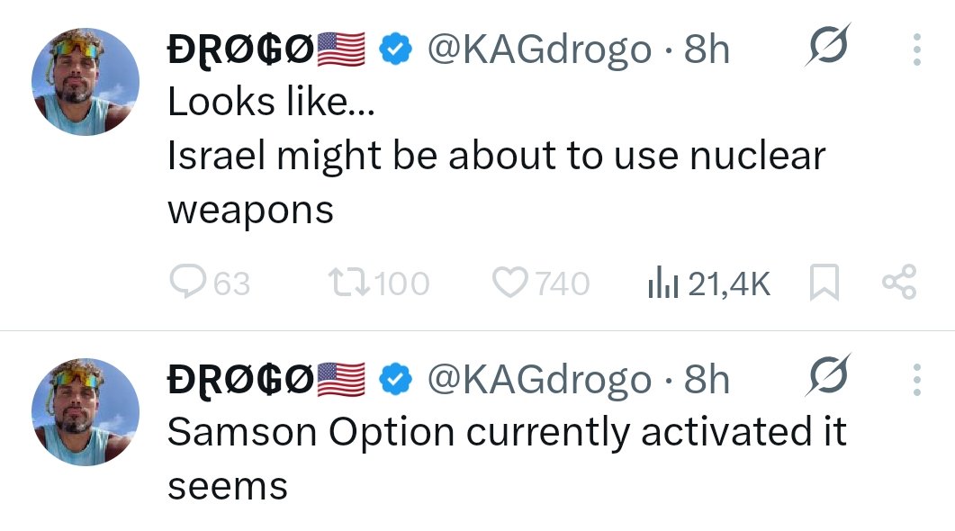 Cult_Of_MAGA's tweet photo. Samson Option about to come into play. The world must see the depth of [THEIR] insanity. #SOAF https://t.co/RMWPkrbTn0