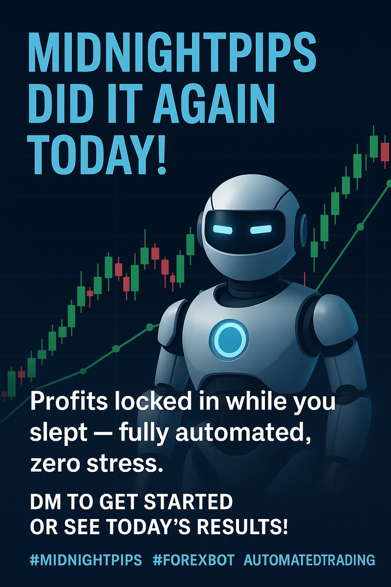 💥 MidnightPips did it again today!
Profits locked in while you slept — fully automated, zero stress.
Let the bot handle the charts while you enjoy your day.📈🤖
📲 DM to get started or see today’s results!
t.me/midnightpipss
#MidnightPips #ForexBot #AutomatedTrading