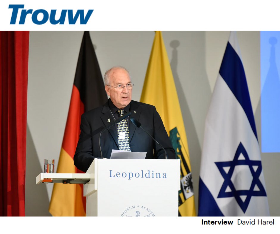 IsraelAcademy's tweet image. Interview (in Dutch) with Prof. David Harel, President of the Israel Academy of Sciences, in Trouw. He warns: "a European academic boycott could cripple Israeli science — and silence its most vocal critics".
For the full interview >> trouw.nl/wetenschap/str…
@trouw