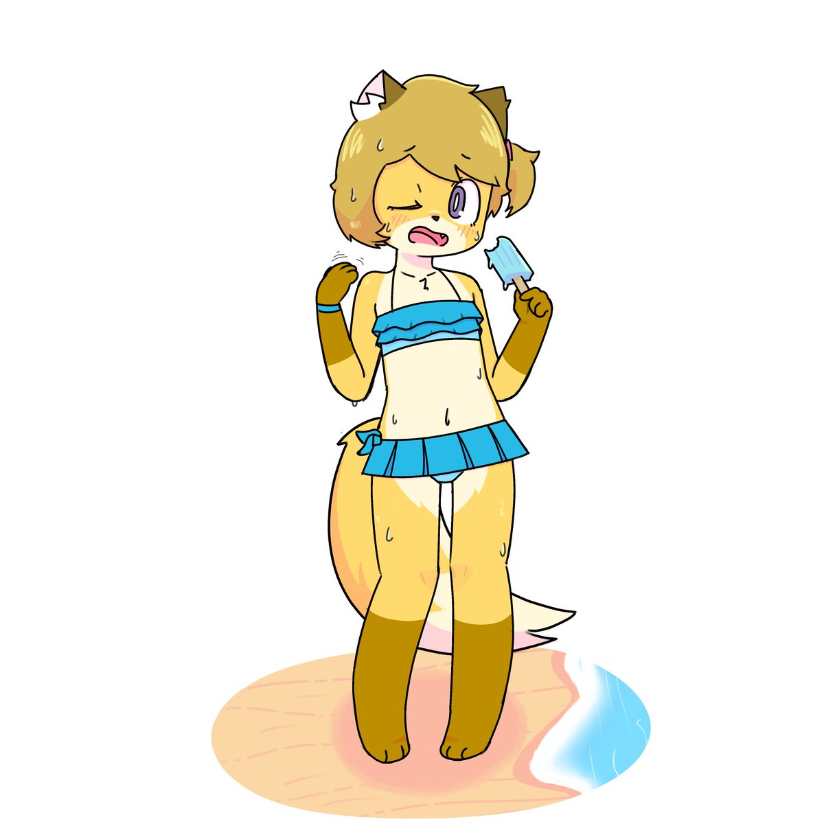 Kitsun8_'s tweet photo. Chilling out 🍦💦 https://t.co/iT4IdKft3B