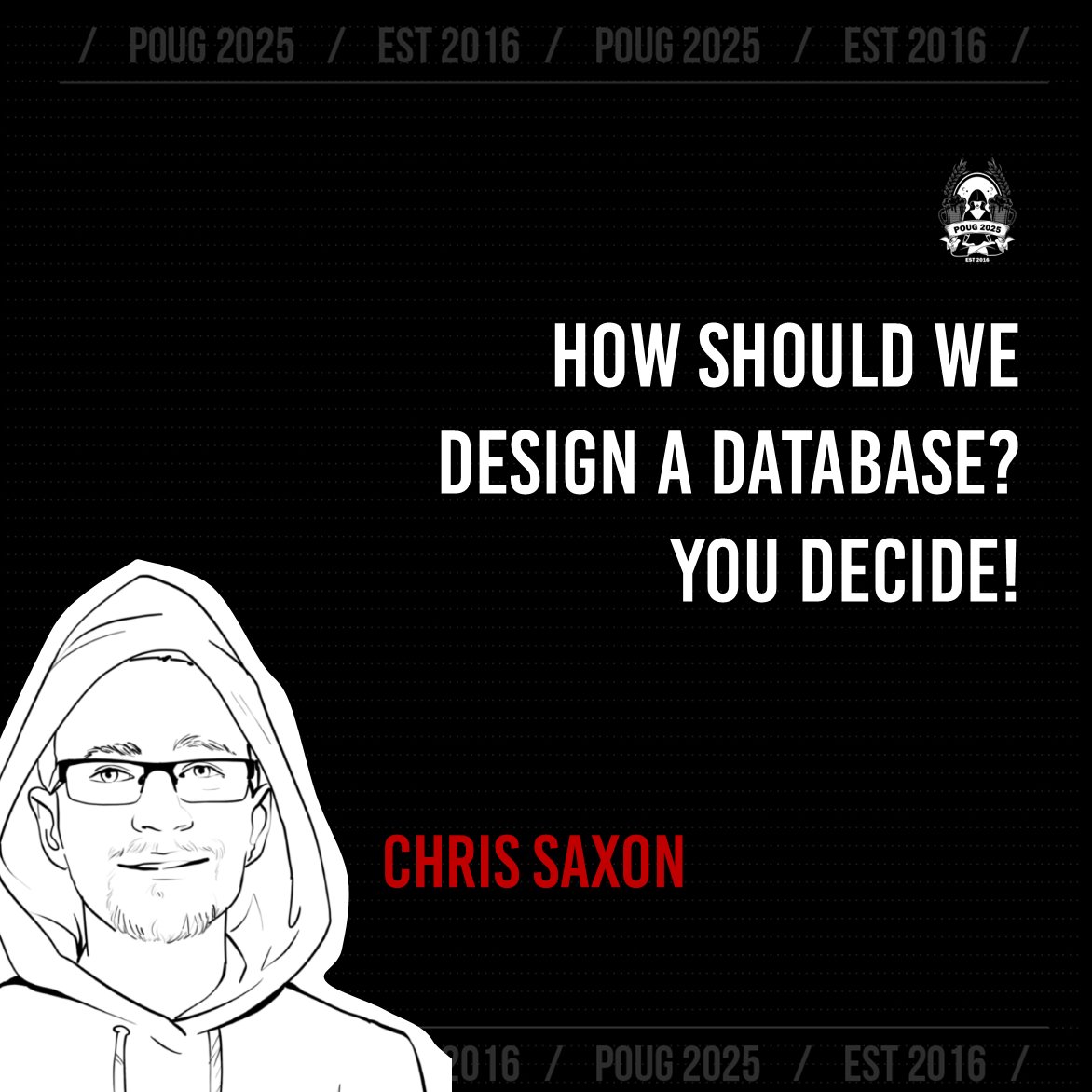 ORA-600 (@poug_org) on Twitter photo Surrogate or natural keys? Enums or lookup tables for status codes?
At #POUG2025, <a href="/ChrisRSaxon/">Chris Saxon</a> won’t just tell you how to design a database - you’ll vote, debate, and decide!
Come for the schema, stay for the chaos. 🧠🔥
poug.org/edycja/poug-20… Surrogate or natural keys? Enums or lookup tables for status codes?
At #POUG2025, <a href="/ChrisRSaxon/">Chris Saxon</a> won’t just tell you how to design a database - you’ll vote, debate, and decide!
Come for the schema, stay for the chaos. 🧠🔥
poug.org/edycja/poug-20…