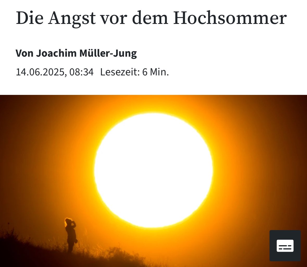 Hochsommerangst