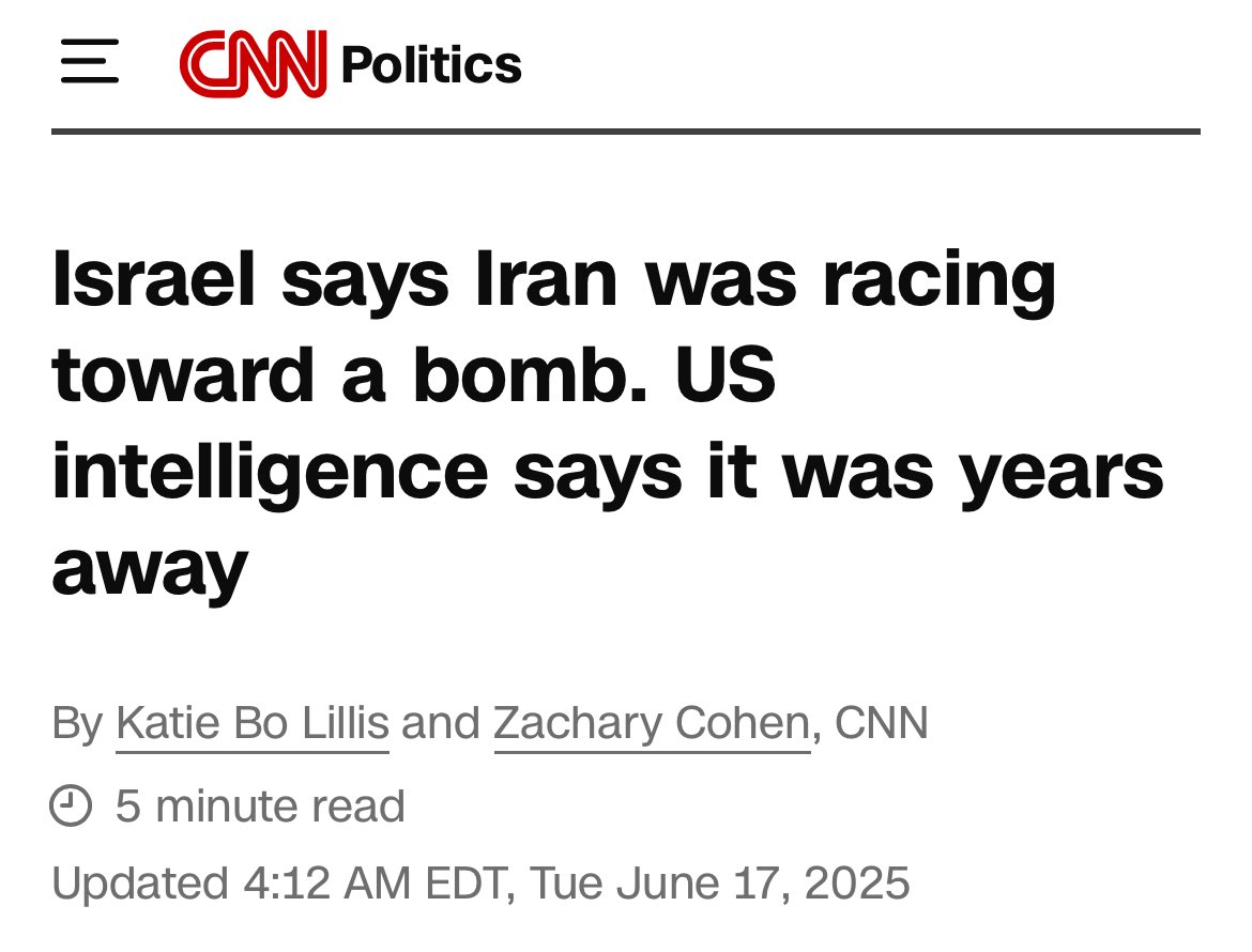 The US had no idea Bashar Al Assad was building a secret nuclear reactor until Israel told it. Maybe, just maybe, Israel has penetrated the Iranian regime more and has better intel.