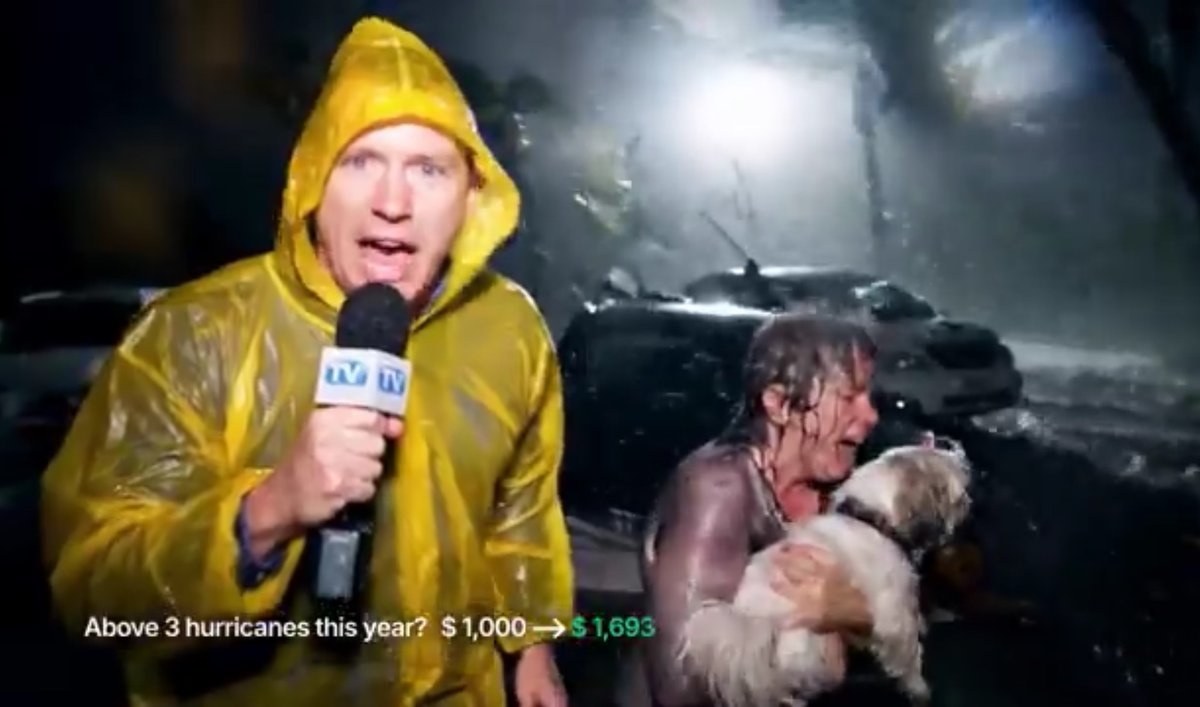 This fully AI generated commercial for allegedly less than 2000$ was aired during the NBA finals. 
The business model (betting on world events including climate change enhanced catastrophes), the process, the style - a perfect encapsulation of our time. 

youtu.be/-QMftwmyW-A?fe…