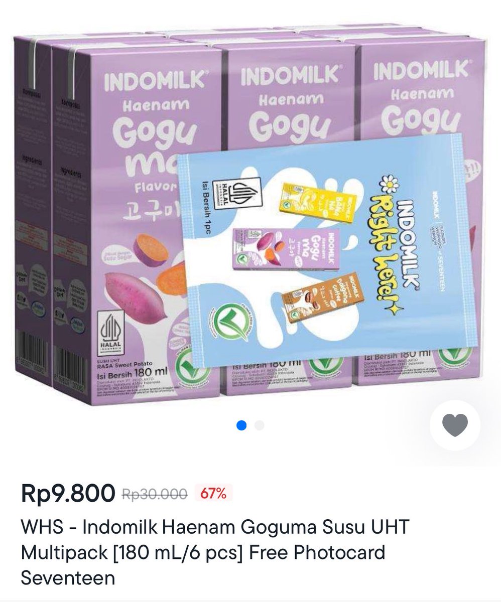 Cuman Rp 6.000
Dpt 6pcs + photocard seventeen

s.blibli.com/GNtk/ahi2hnsq

s.blibli.com/GNtk/3bb0ioi9