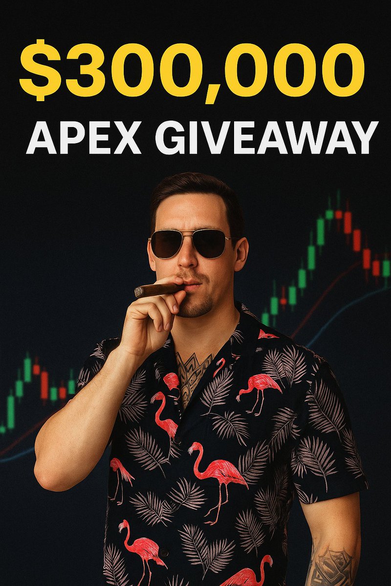 🐙Damn Good Trading 🦍 (@damngoodtrading) on Twitter photo 🚨 $300,000 APEX GIVEAWAY 🚨
One trader will win ANY SIZE ACCOUNT (up to $300K) — 100% FREE 💸
This is your shot to trade like a BEAST without risking a dime 👇
🎯 TO ENTER:
✅ Follow <a href="/DamnGoodTrading/">🐙Damn Good Trading 🦍</a> & <a href="/ApexTradeFund/">ApexTraderFunding</a>
✅ Like ❤️ + Retweet 🔁
✅ Bookmark 🔖 this post
✅ Tag 2 🚨 $300,000 APEX GIVEAWAY 🚨
One trader will win ANY SIZE ACCOUNT (up to $300K) — 100% FREE 💸
This is your shot to trade like a BEAST without risking a dime 👇
🎯 TO ENTER:
✅ Follow <a href="/DamnGoodTrading/">🐙Damn Good Trading 🦍</a> & <a href="/ApexTradeFund/">ApexTraderFunding</a>
✅ Like ❤️ + Retweet 🔁
✅ Bookmark 🔖 this post
✅ Tag 2