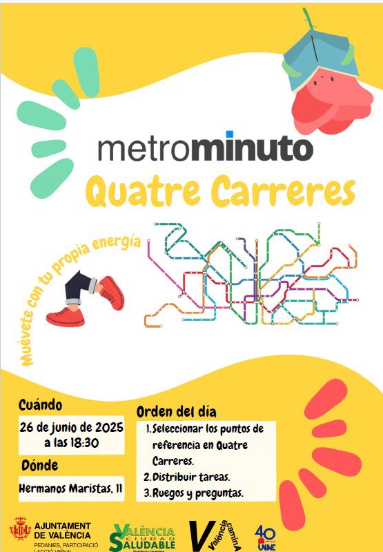 Si vives en Quatre Carreres ¿puedes ayudarnos a confeccionar el Metrominuto del Distrito?