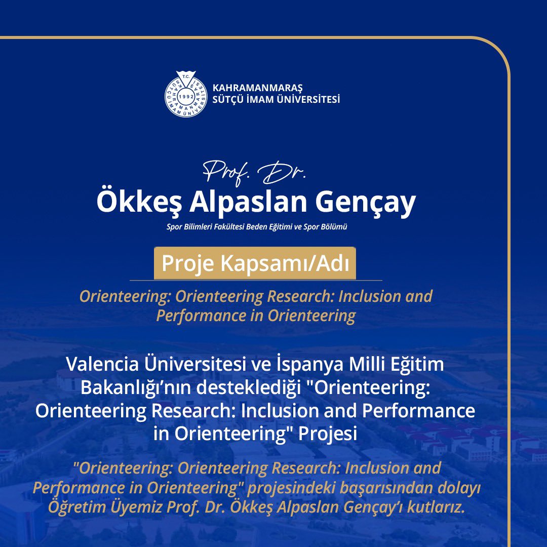 Öğretim Üyemiz Prof. Dr. Ökkeş Alpaslan Gencay’ı tebrik eder, başarıların devamını dileriz.
